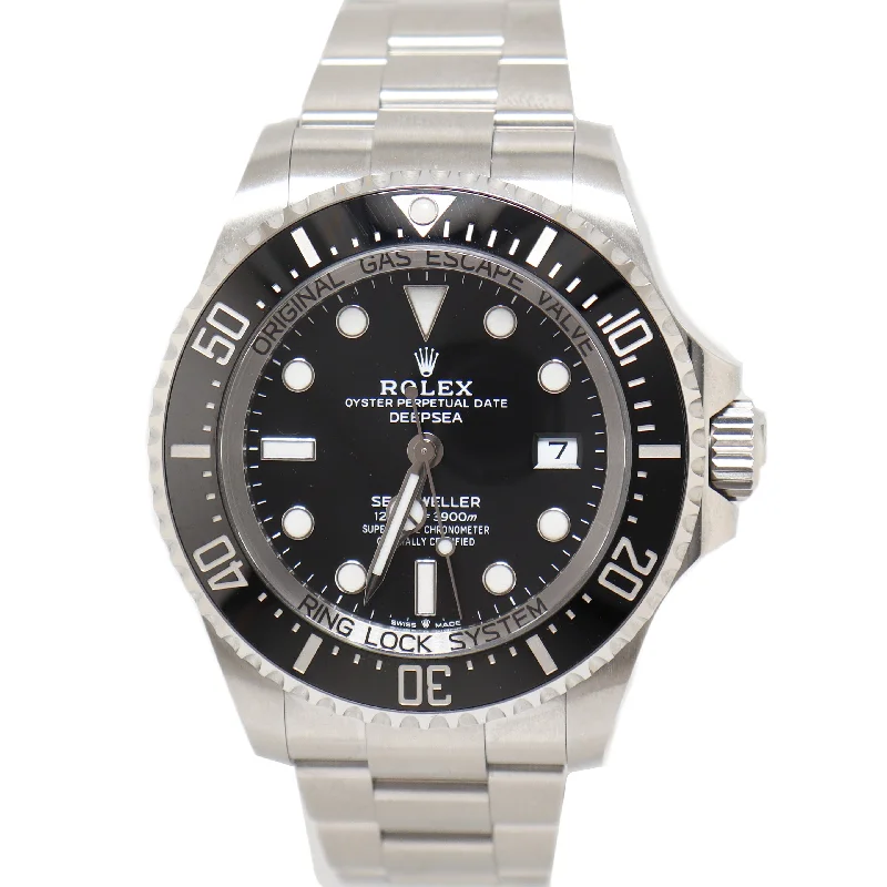 Watches Glow Score-Rolex Sea-Dweller 44mm Black Dial Watch Ref# 136660