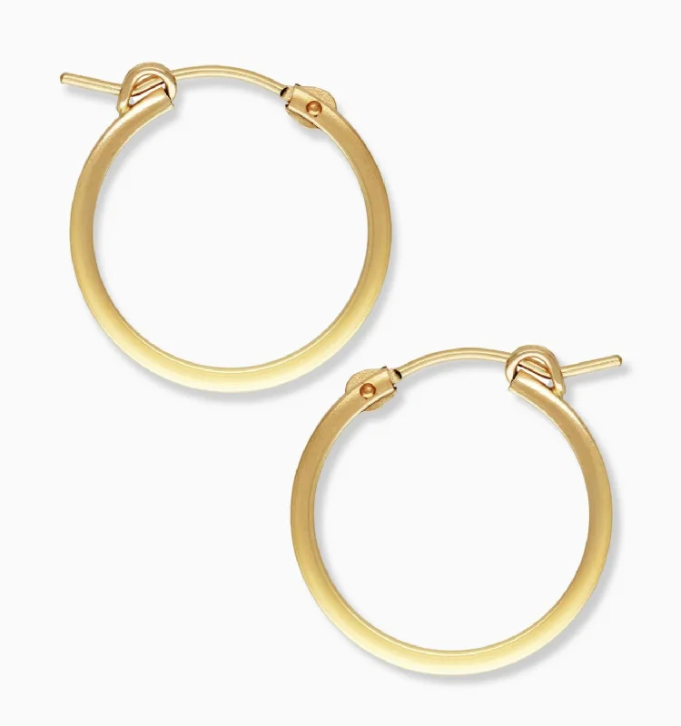 Earrings Flair Hints-Medium Gold Hoop Earrings