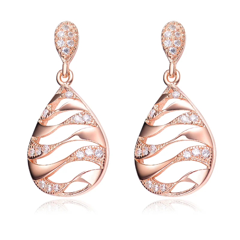 Earrings For Bold Women-Daphné Wave Drop Earrings