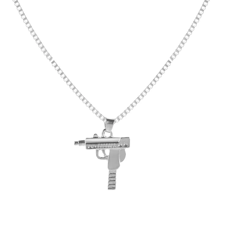 Necklaces For Solo Pop-Hip-hop Pistol Alloy Plating Necklace