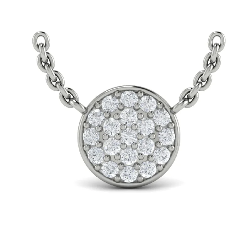 Necklaces For Coast Glow-Diamond Disc Pendant Necklace