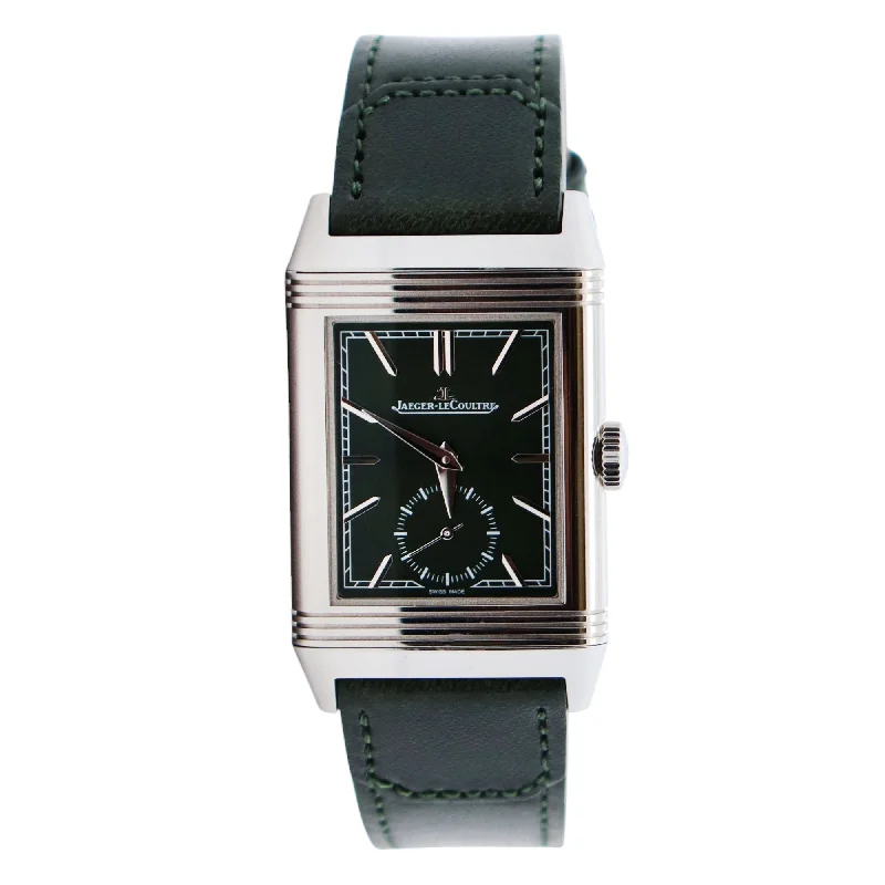 Watches For Self Glow-Jaeger-LeCoultre Reverso 27mm Green Dial Watch Ref# Q3978430