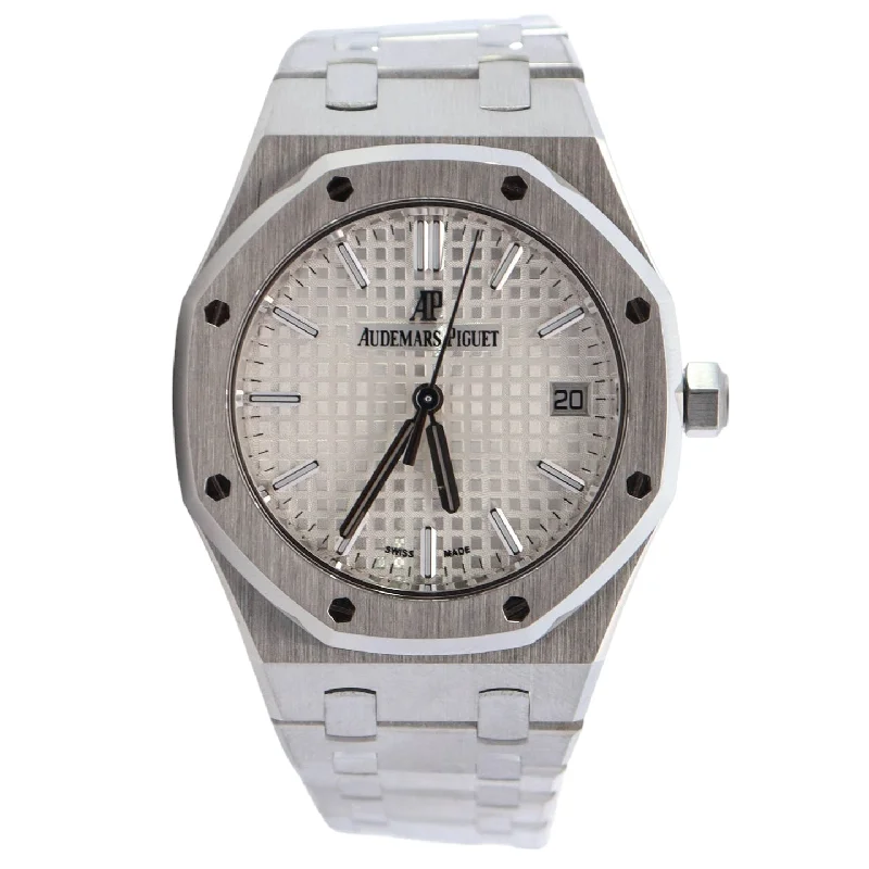 Hip Watches For Trends-Audemars Piguet Royal Oak 34mm Silver Dial Watch Ref# 77350ST.OO.1261ST.01