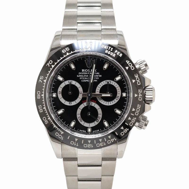 Best New Watches-Rolex Daytona 40mm Black Dial Watch Ref# 116500LN