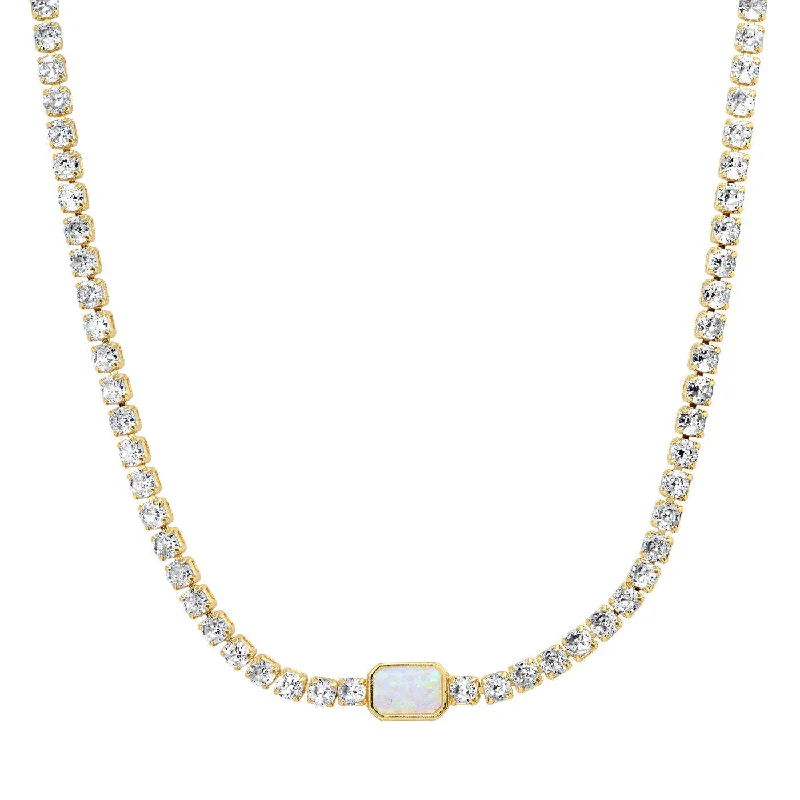 White Opal Necklace