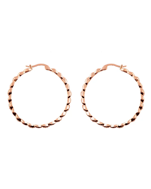 Earrings Rate Hints-Léa Spiral Round Hoop Last Pair Earrings