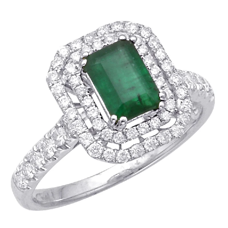 Rings For Sharp Cuts-Emerald and Diamond Ring