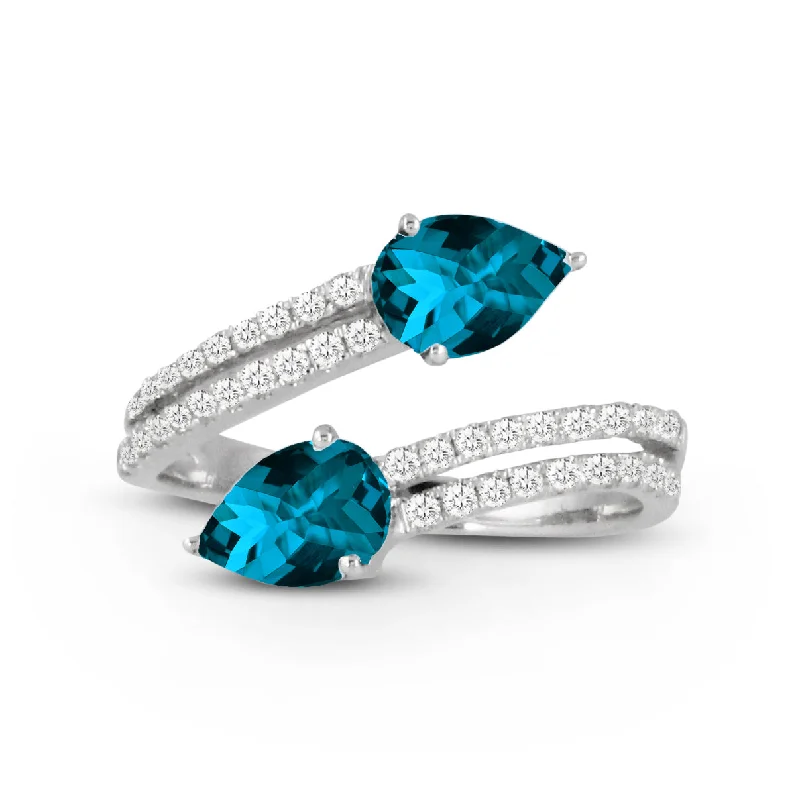 Rings Revival Tricks-London Blue Topaz and Diamond Ring