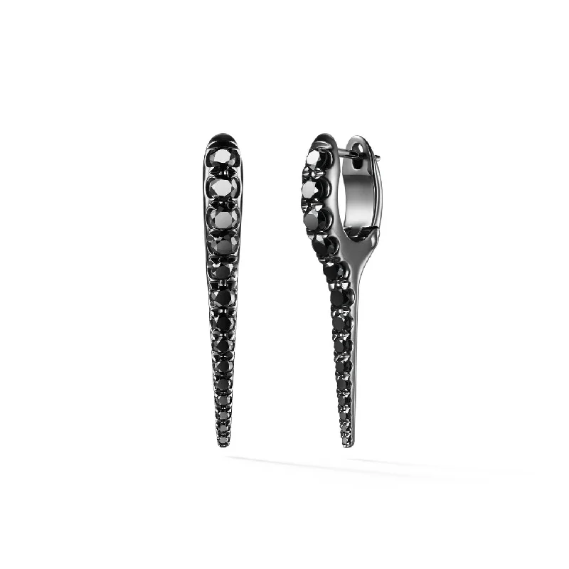 Earrings For Hazy Days-LOLA NEEDLE EARRING Small (Black Diamond)