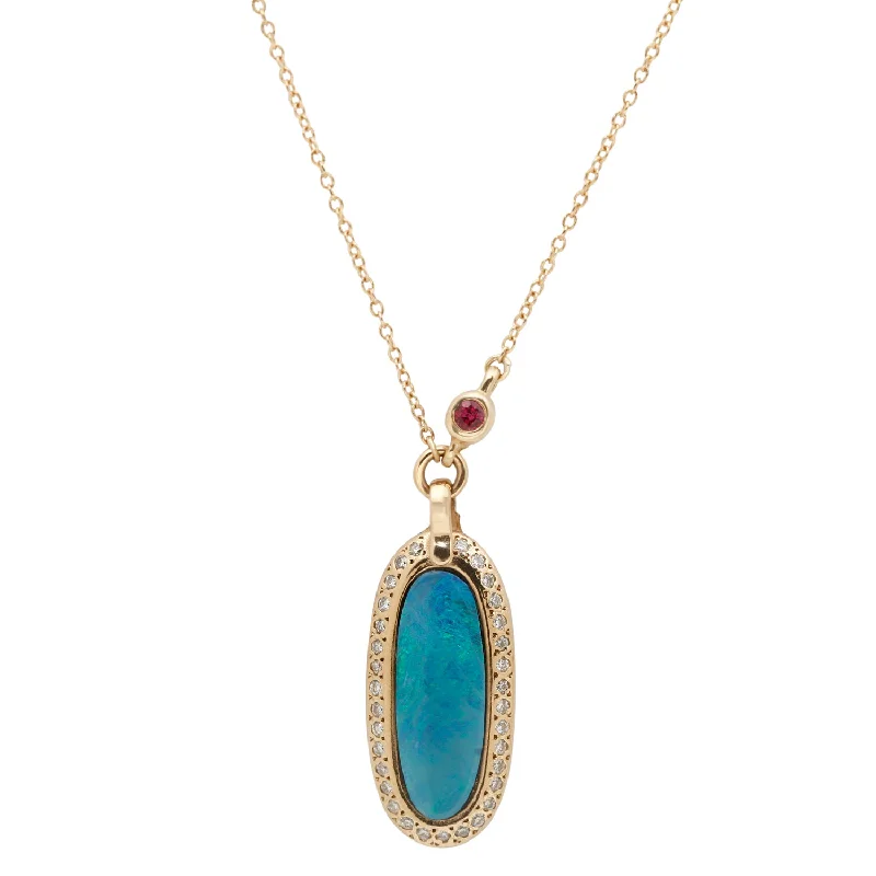 Necklaces Hold Guide-Simone Opal Pendant Necklace