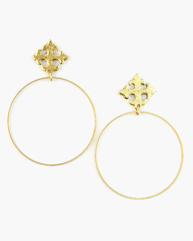 Best Thick Earrings-Maltese Cross Post Top Earring (ER348)