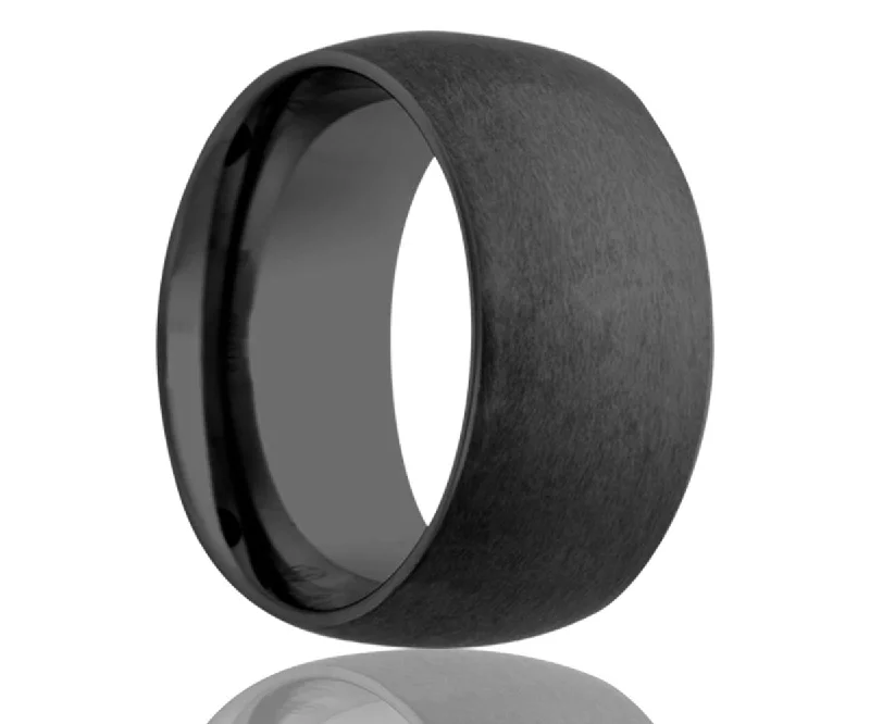 Rings Stash Hacks-Black Satin Dome Ceramic Ring