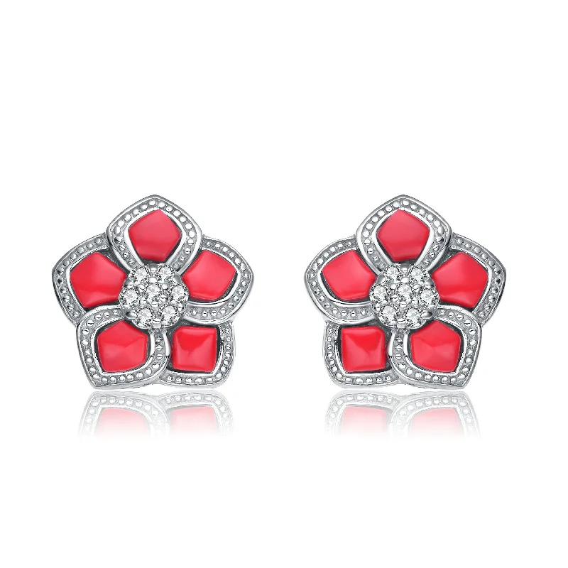 Earrings Mark Resistance-Jeanne Coral Flower Earrings