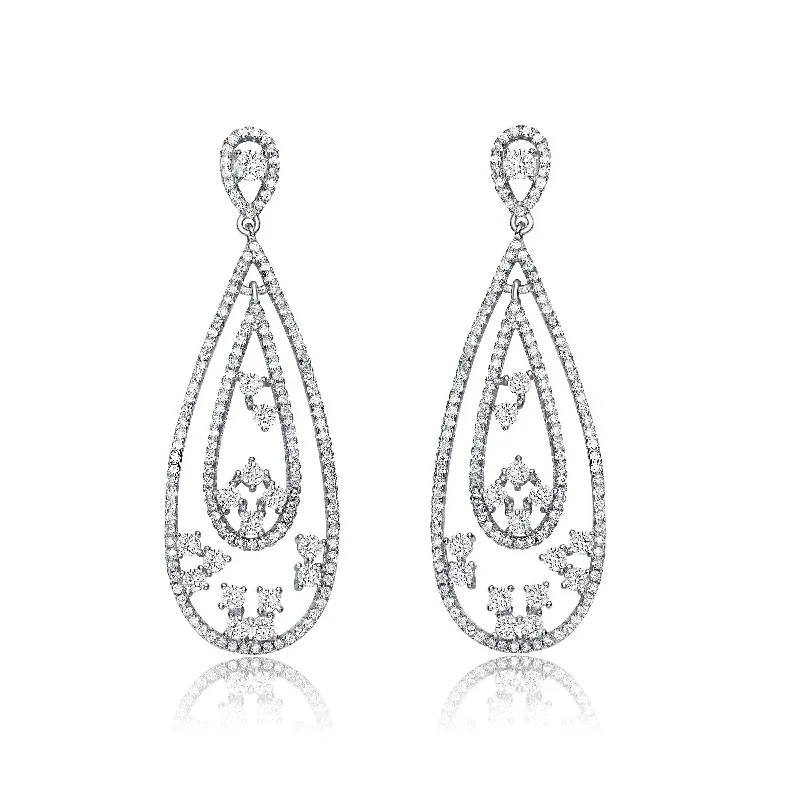 Earrings For Dense Locks-Constance Teardrop Maxi Crossover Earrings