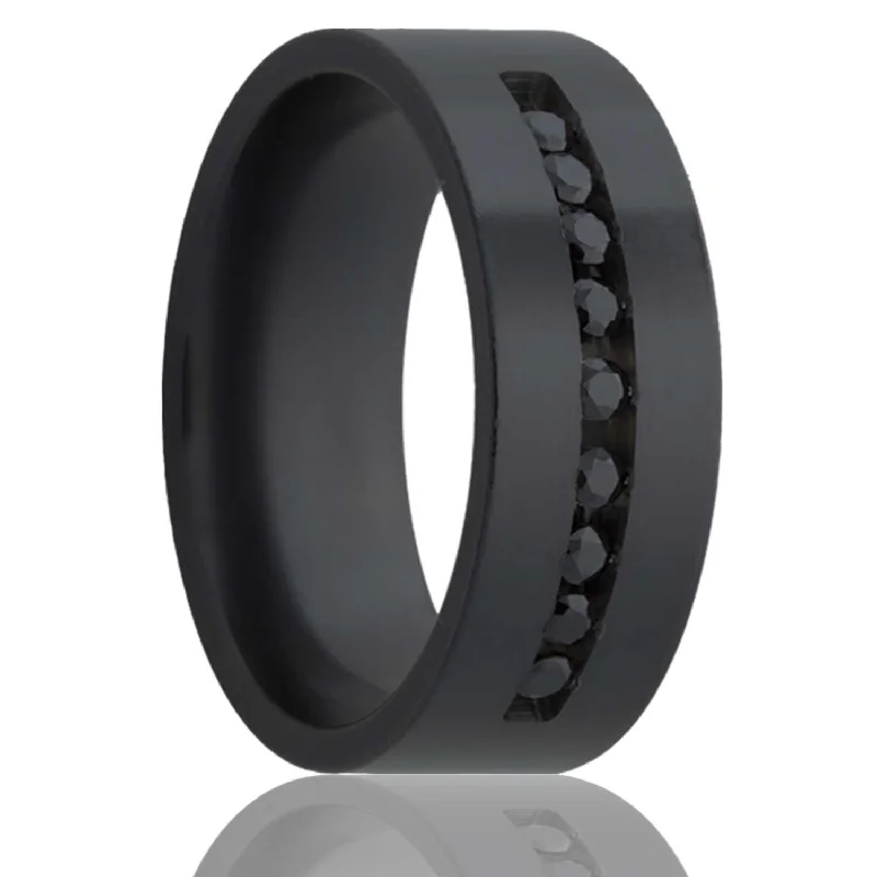 Rings For Curious Tots-Flat Zirconium Band Polished