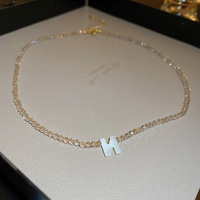 14# Gold Necklace-Letter N