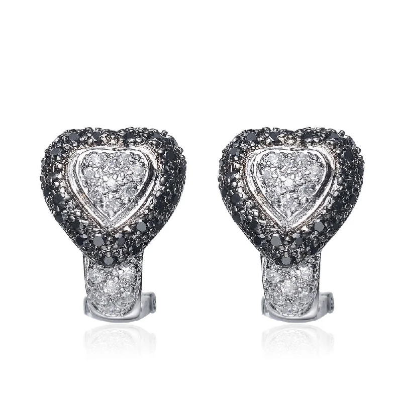 Still Earrings For Work-Emma Zirconia Heart Earrings