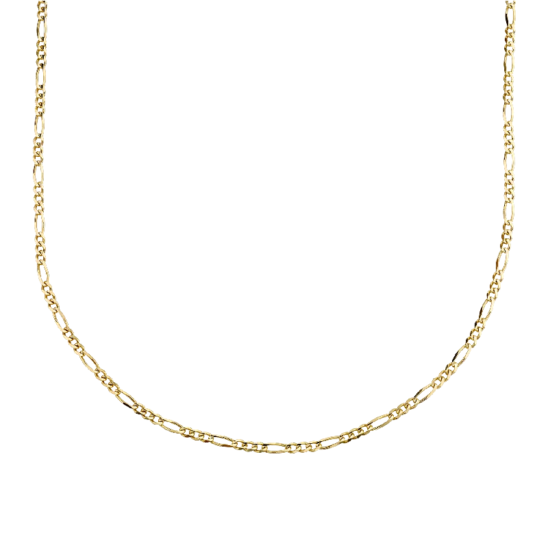 Best Fresh Necklaces-Figaro Chain Necklace - 14k Yellow Gold