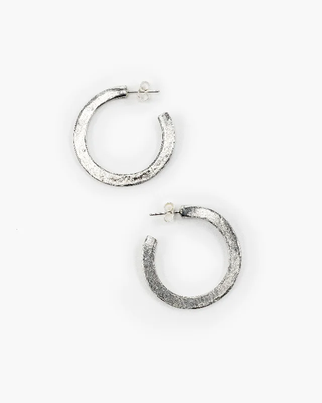 Earrings For Lazy Nights-Medium Post Top Hoop (ER503)