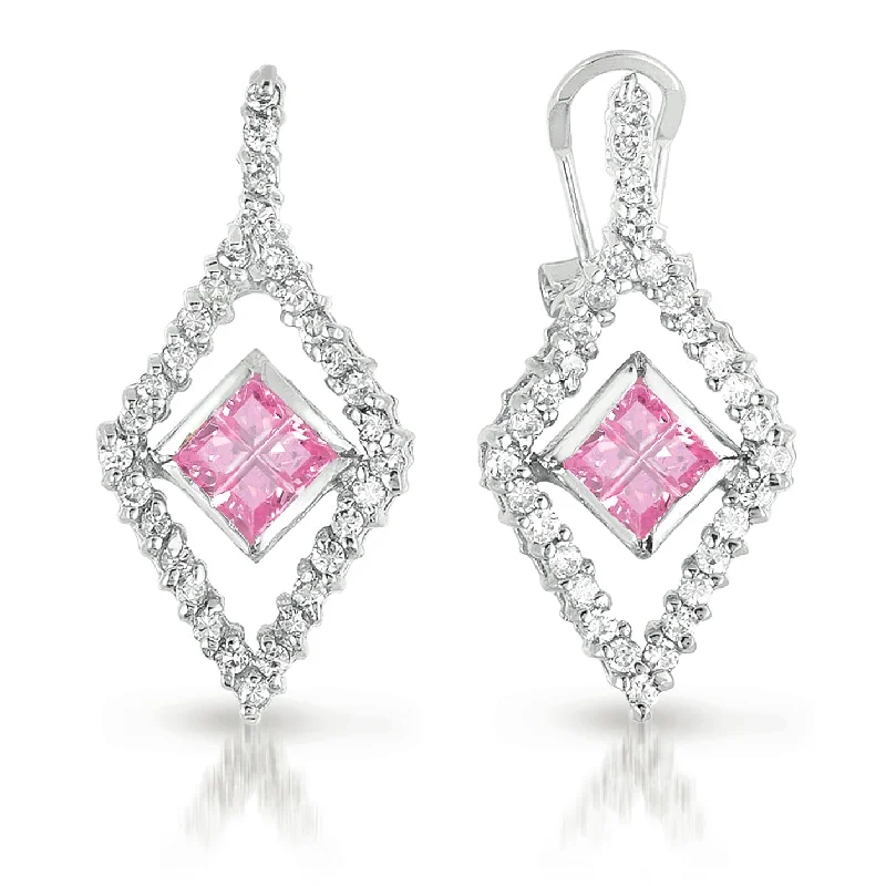 Best Light Earrings-Renée Geometric Argyle Pink Earrings