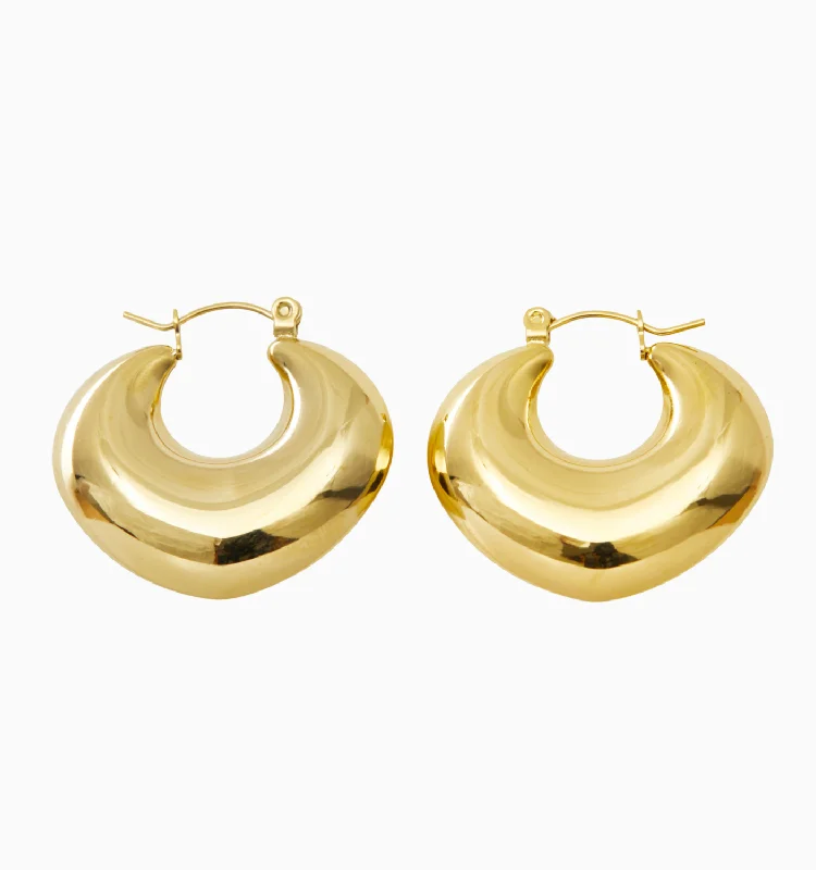 Earrings With Raw Shine-Chloe Hoops Earrings