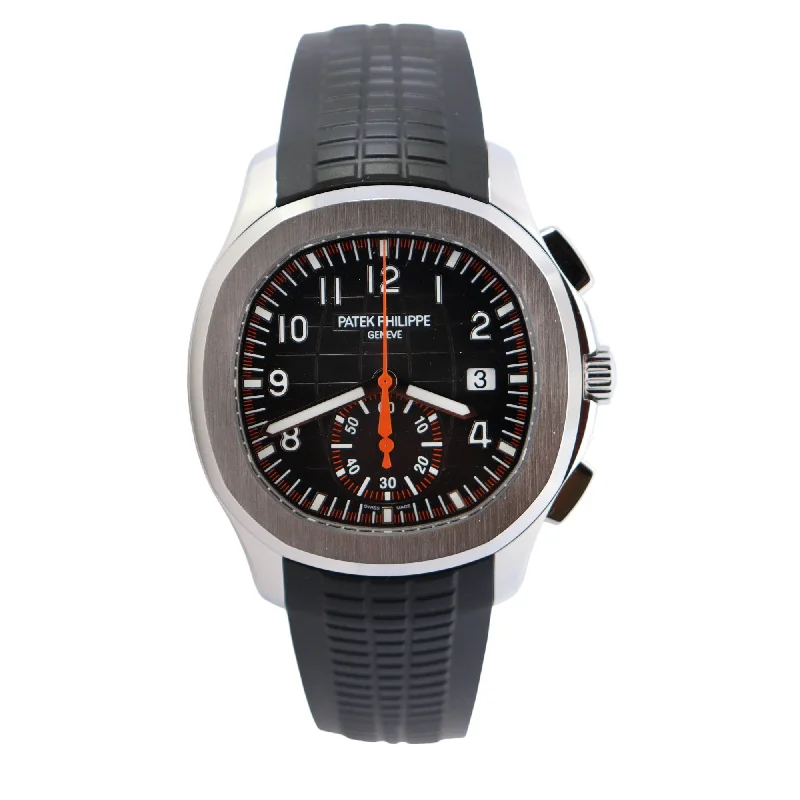 Best Flat Watches-Patek Philippe Aquanaut 42mm Grey Dial Watch Ref# 5968A-001