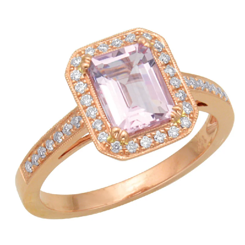 Rings For Gritty Wear-Morganite and Diamond Ring