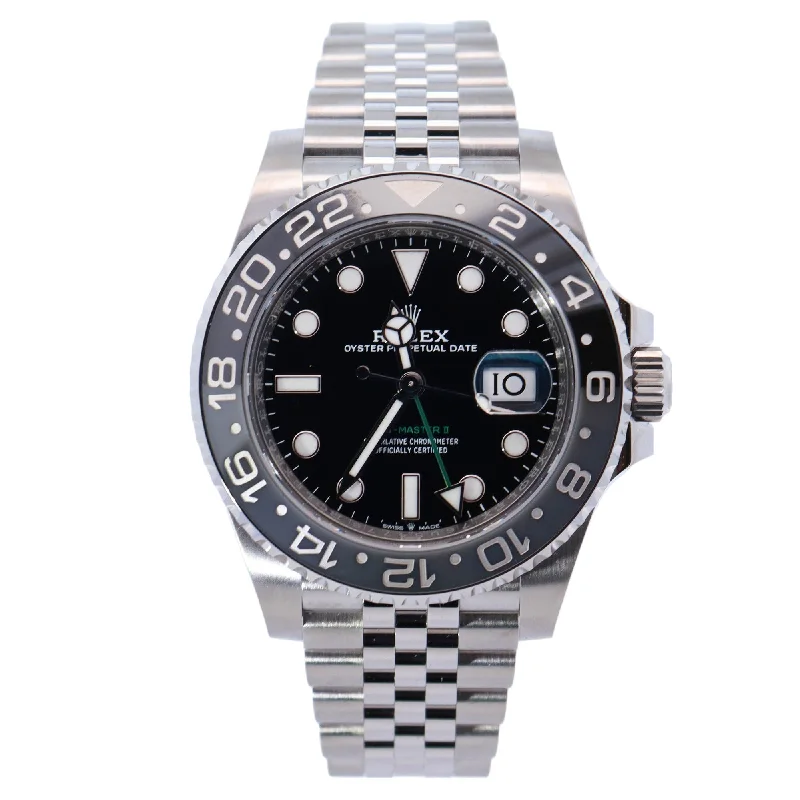 Watches Rate Hints-Rolex GMT-Master II 40mm Black Dial Ref# 126710GRNR