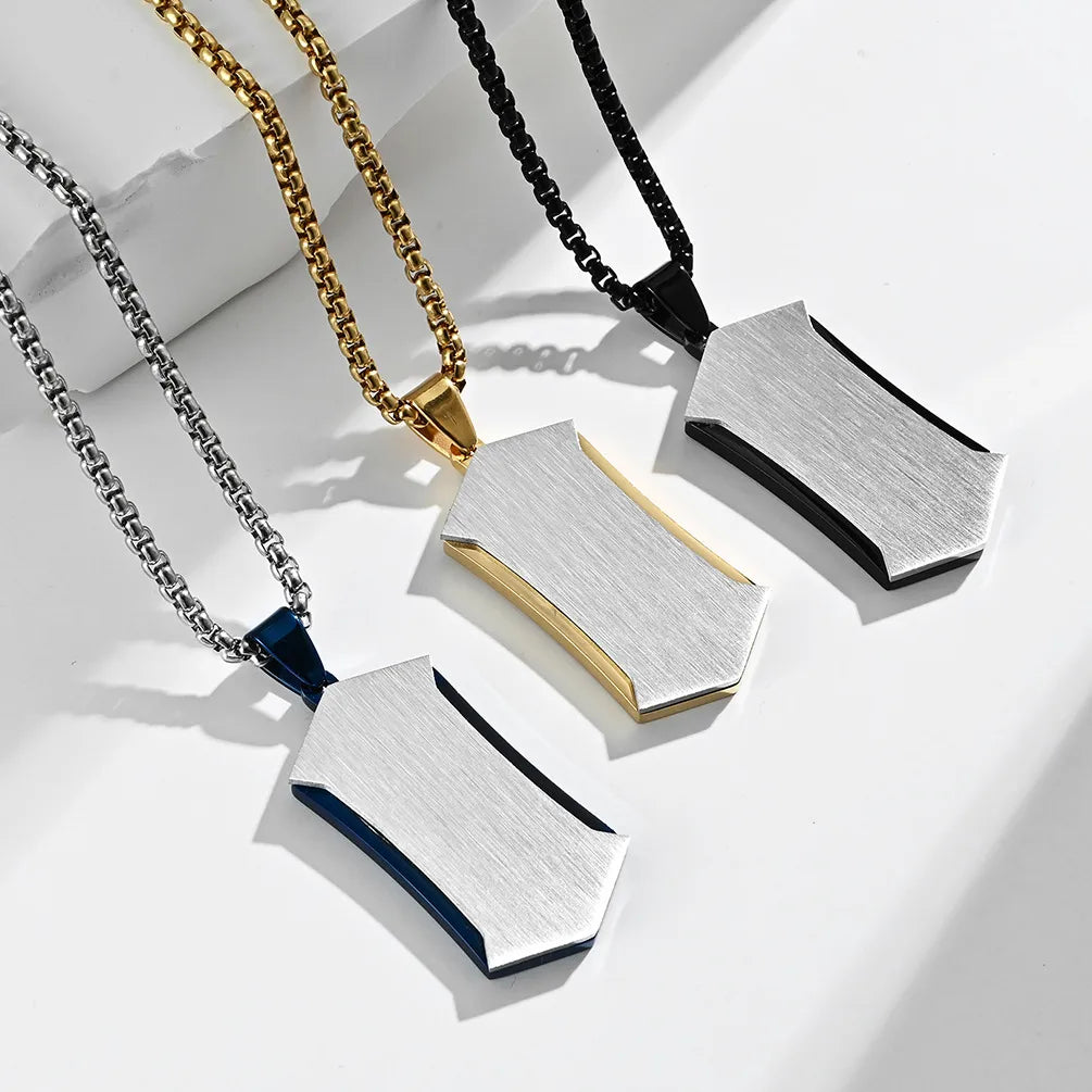 Necklaces Ease Feel-Basic Modern Style Classic Style Geometric Titanium Steel Polishing Unisex Pendant Necklace