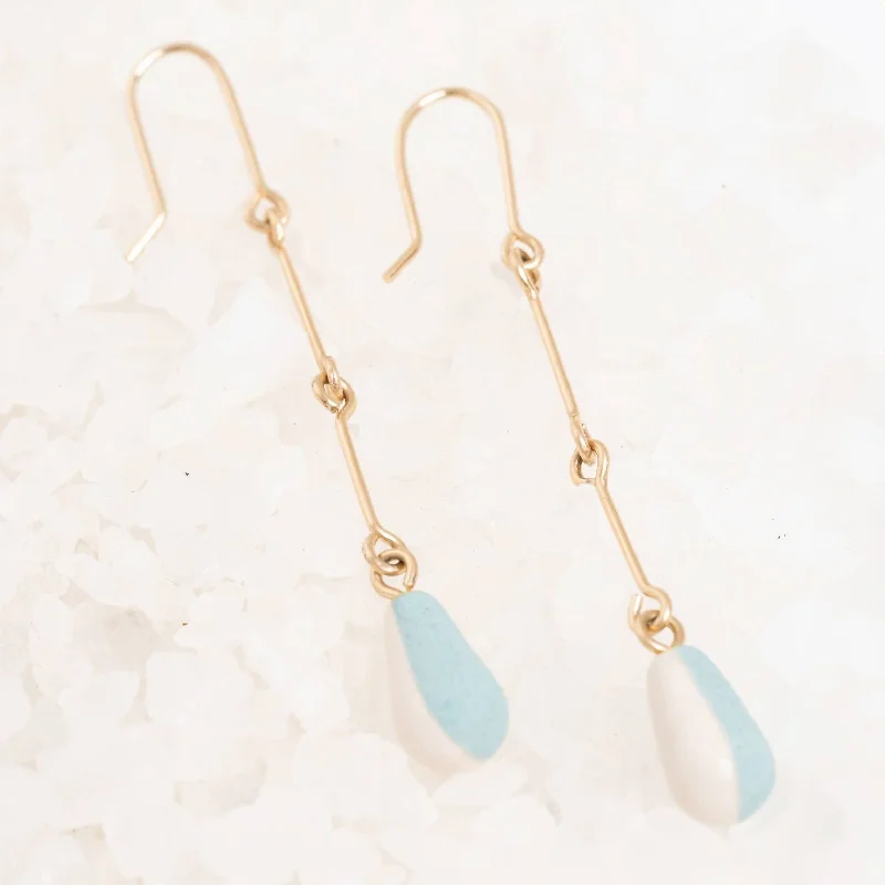 Earrings For Soft Fits-Ceramic Teardrop Earrings by Twenty Two West