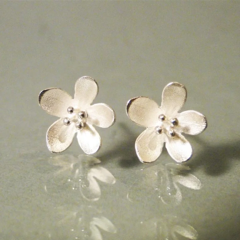 Earrings For Wild Shine-Apple Blossom Sterling Silver Post Earrings