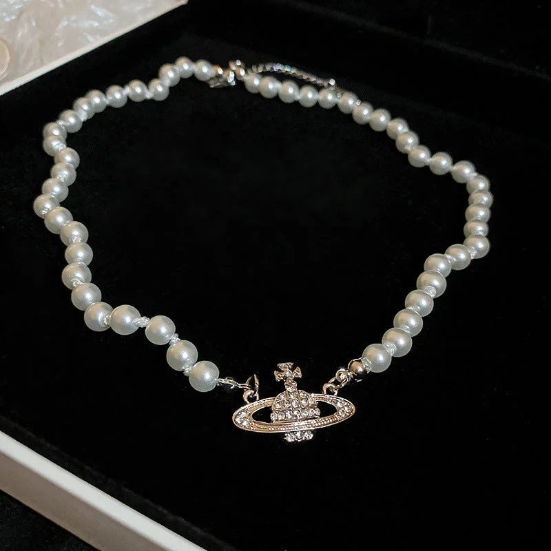 34# Necklace-White Diamond Planet