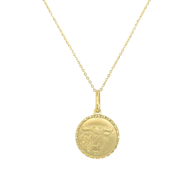 Necklaces Look Advice-14k Gold Zodiac Necklace