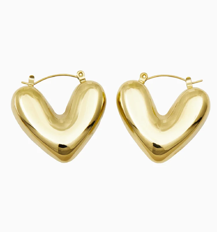 Best Pure Earrings-Audrey Heart Earrings