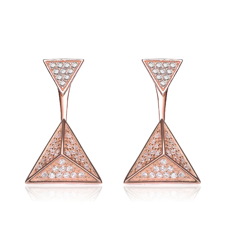 Earrings For Fest Nights-Elise Multiple Triangle Jacket Earrings