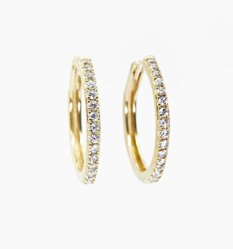 Earrings For Low Brows-Crystal Hoops