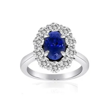 Rings With Orbit Designs-Sapphire and Diamond Ring