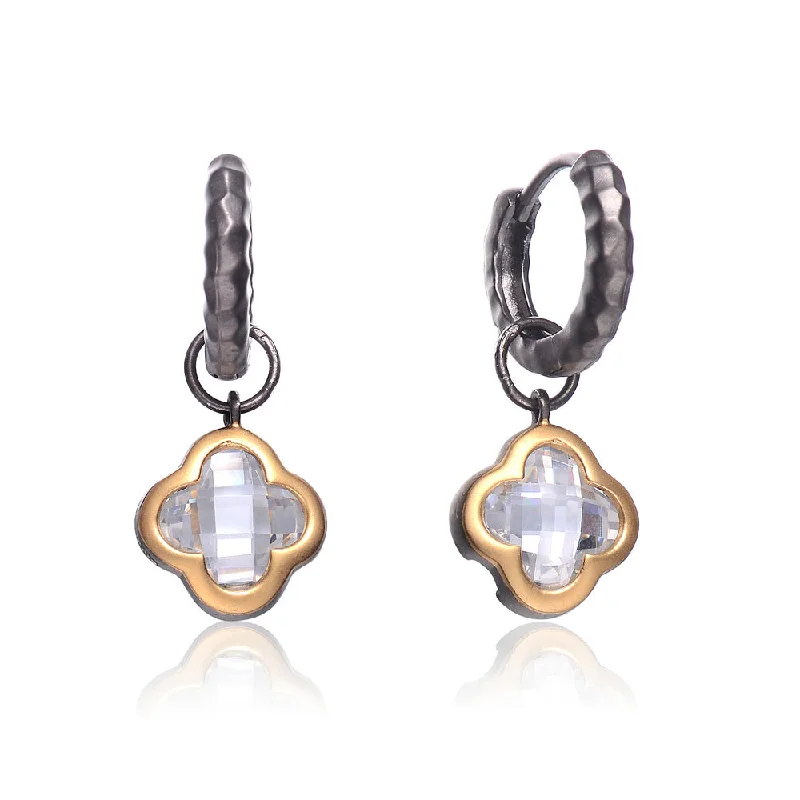 Earrings For Light Tones-Jeanne Midi Mirror Flower Earrings