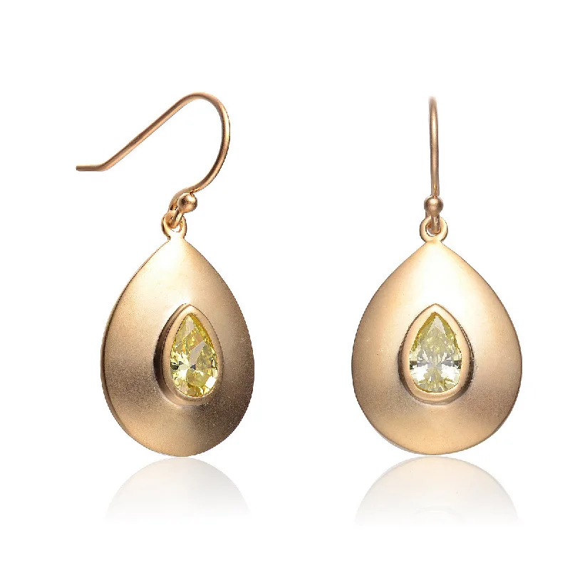 Earrings For Growing Teens-Isabelle Peridot Tear Drop  Earrings