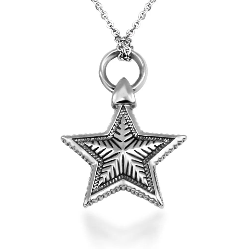 Necklaces Feel Guide-Hip-Hop Retro Punk Pentagram 304 Stainless Steel Polishing Men'S Pendant Necklace