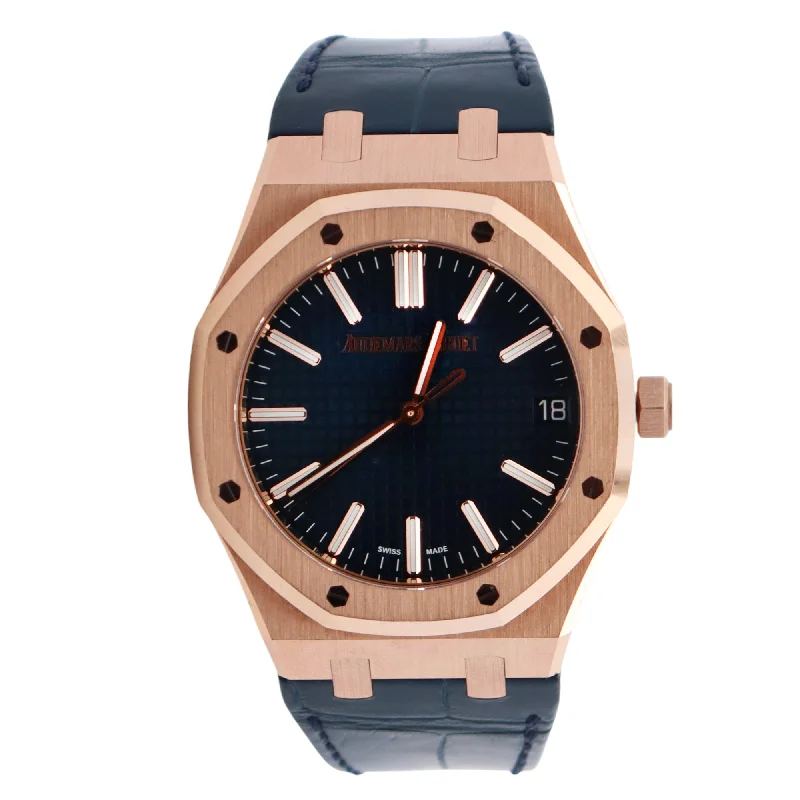 Watches For Kin Gifts-Audemars Piguet Royal Oak 41mm Blue Dial Watch Ref# 15510OR.OO.D315CR.01