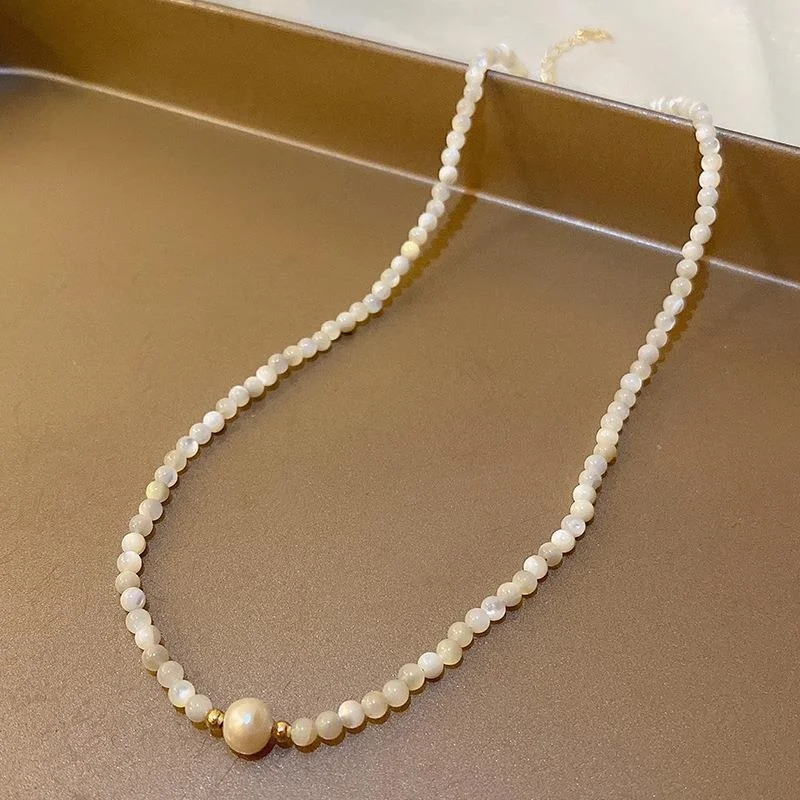 26# Necklace-White (Freshwater Pearl Gold Plating)