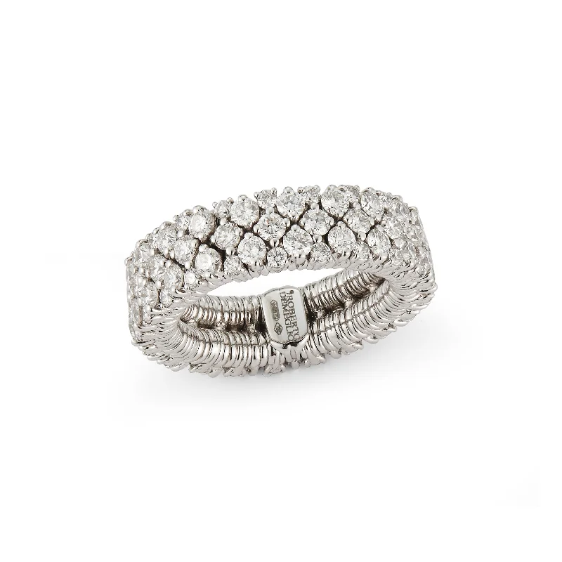 Rings For Billowy Layers-Diamond Flexible Ring