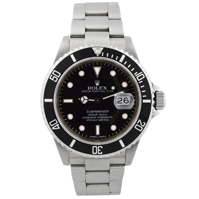 Watches Comfort Tips-Rolex Submariner 40mm Black Dial Watch Ref# 16610