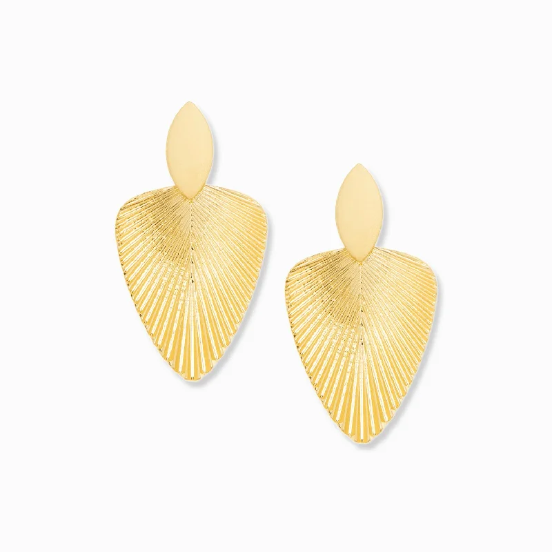 Warm Earrings For Peace-leaf drop earring