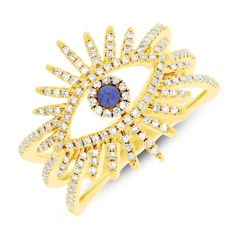 Best Silent Rings-Sapphire and Diamond Star Ring