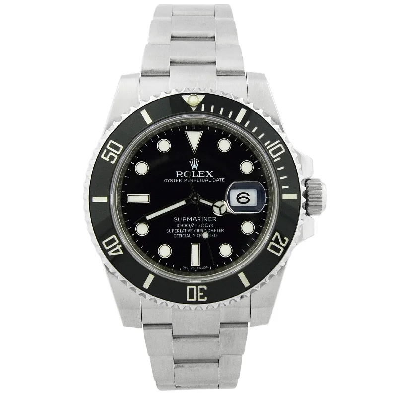 Watches With Odd Glow-Rolex Submariner 40mm Black Dial Watch Ref# 116610LN