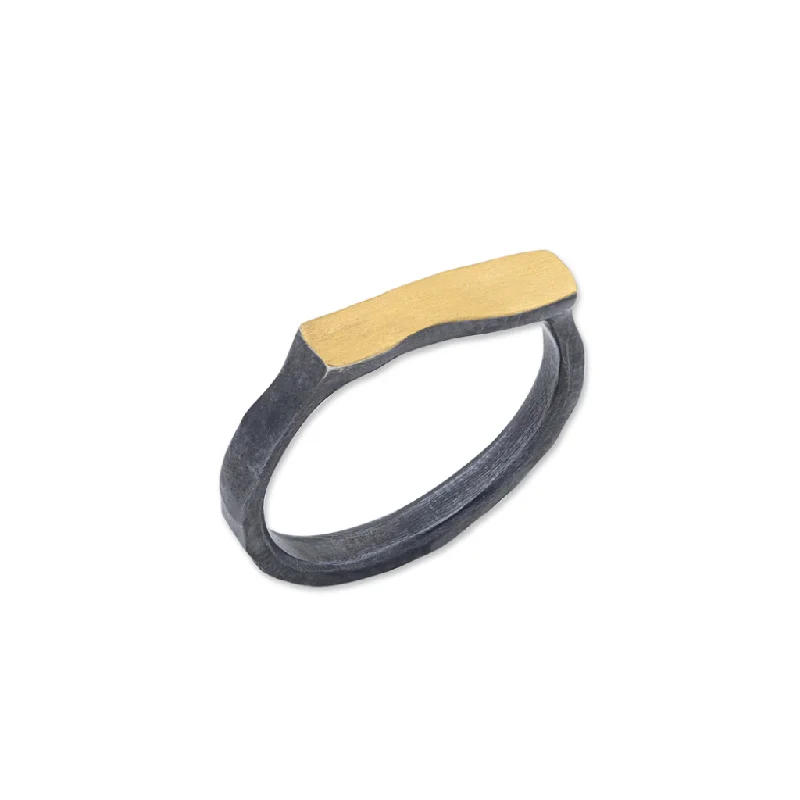 Rings For Tapered Fingers-24K Contemporary Ring