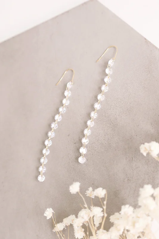 Earrings For Thin Flair-Emma Floating CZ Earrings