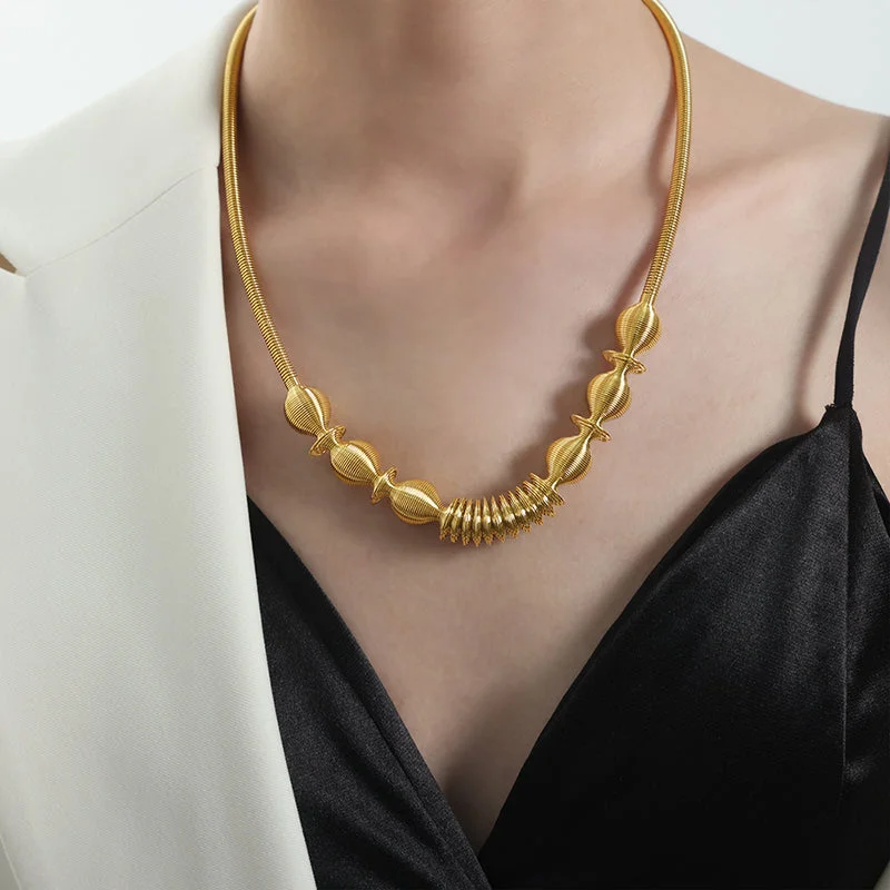 P1776-Gold Necklace-47+5cm